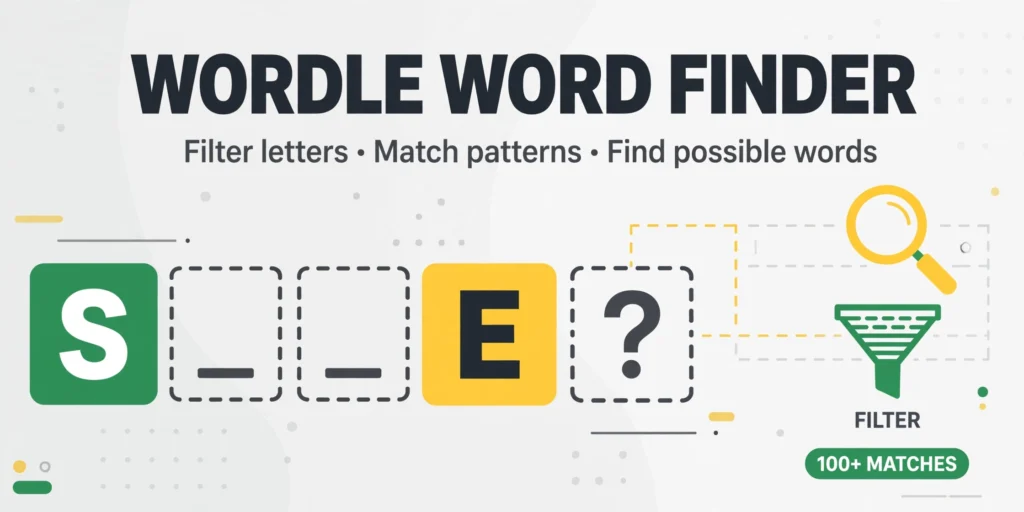 Wordle Word Finder - search 5-letter words by pattern